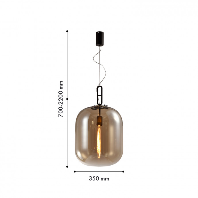 4264-1P, подвес, D350xH700/2200, 1xE27x40W