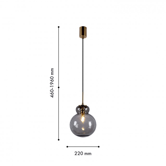 4269-1P, подвес, D220xH460/1960, 1xE14x40W