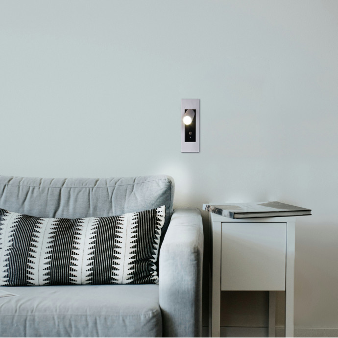 4281-1W, настенный светильник, D45xW50xH155, cutout:L40xW50xH143, LEDx3W, 150LM, 4000K, included, switch