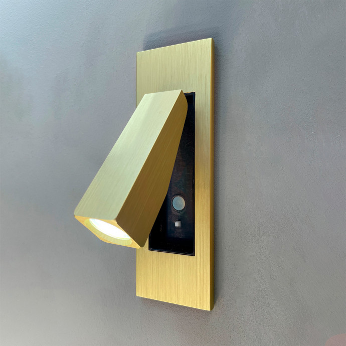 4283-1W, настенный светильник, D45xW50xH155, cutout:L40xW50xH143, LEDx3W, 150LM, 4000K, included, switch