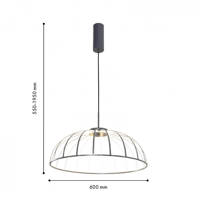 4285-6P, подвесная люстра, D600xH500/1900, LEDx60W, 5700LM, 4000K, included
