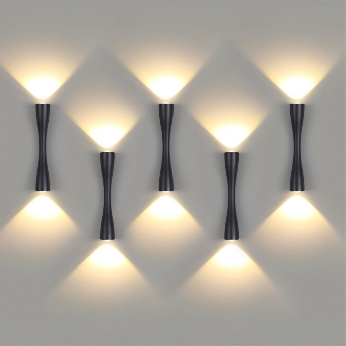 4291/10WL HIGHTECH ODL22 207 черный/металл Настенный светильник IP20 LED 10W 453Лм 3000K ANIKA