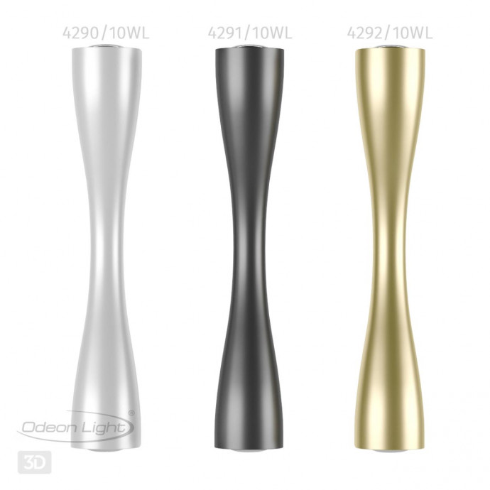 4291/10WL HIGHTECH ODL22 207 черный/металл Настенный светильник IP20 LED 10W 453Лм 3000K ANIKA