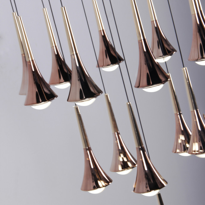 4292-16P, подвесная люстра, D600xH1500/1770, 16xLEDx4W, 6400LM, 4000K, included