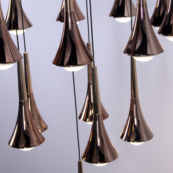 4292-16P, подвесная люстра, D600xH1500/1770, 16xLEDx4W, 6400LM, 4000K, included