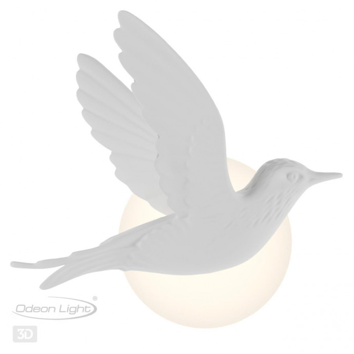 4310/3WL HIGHTECH ODL22 199 белый гипс Настенный светильник (ПРАВ.) IP20 LED 3W 122Лм 3000K COLOMBELLA