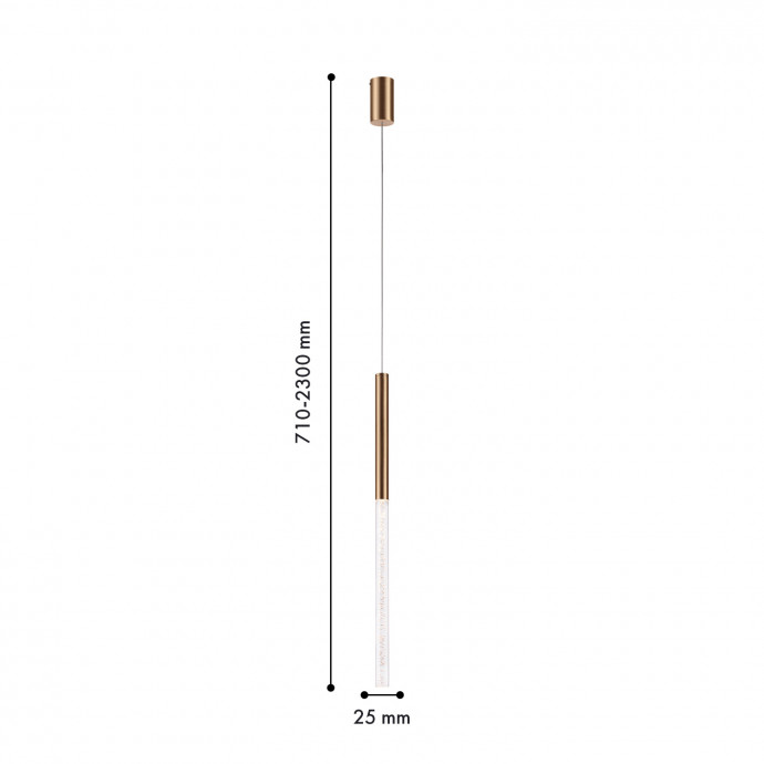 4311-1P, подвес, D25xH710/2300, LEDx7W, 320LM, 4000K, CRI>90, included