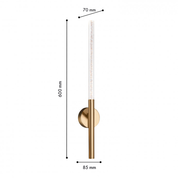 4311-1W, настенный светильник, D70xW85xH600, LEDx7W, 320LM, 4000K, CRI>90, included