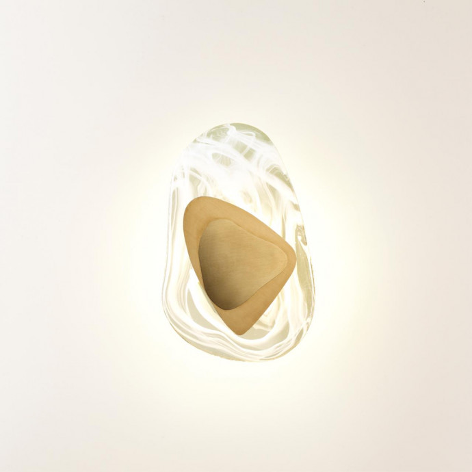 4314/9WL MIDCENT ODL22 175 стекло с эффектом льда/ металл бронза Настенный светильник IP20 LED 11W 275Лм 3000K ICY