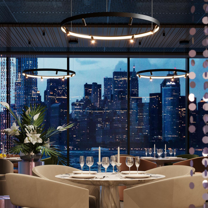 4317/58L HIGHTECH ODL22 149 металл/черный с золотом Подвесной светильник с пультом ДУ и доп. креплением IP20 LED 45W+25W 1952Лм 3000-6000K FONDA