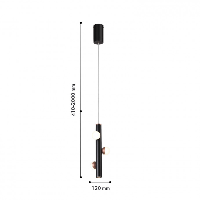 4320-3P, подвес, D120xH410/2000, LEDx8W, 750LM, 4000K, CRI>90, included