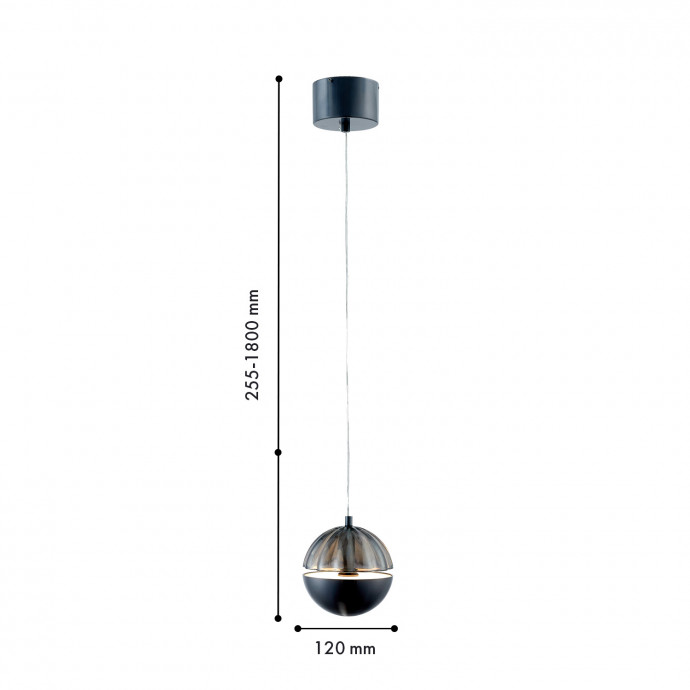4326-1P, подвес, D120xH255/1800, LEDx5W, 400LM, 4000K, included