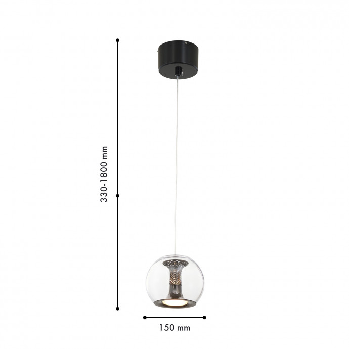 4337-1P, подвес, D150xH330/1800, LEDx9W, 720LM, 4000K, included
