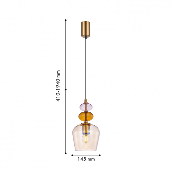 4339-1P, подвес, D145xH410/1910, 1xE27x40W