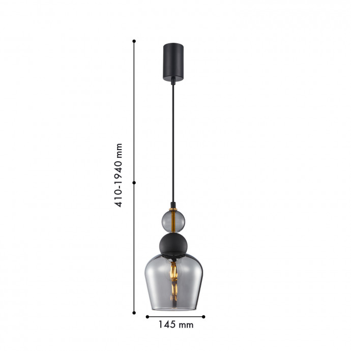 4340-1P, подвес, D145xH440/1940, 1xE27x40W