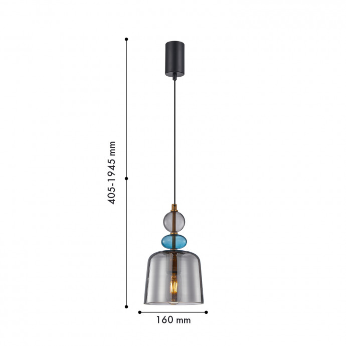 4342-1P, подвес, D160xH405/1905, 1xE27x40W