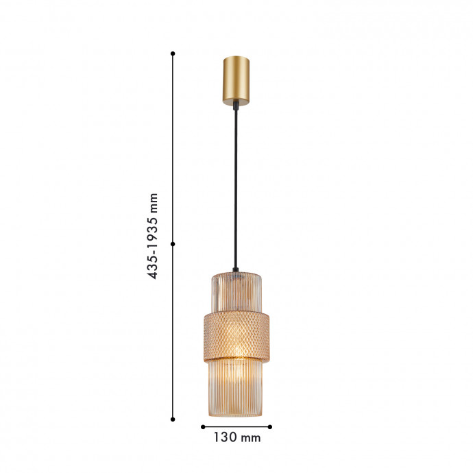 4343-1P, подвес, D130xH435/1935, 1xE27x40W