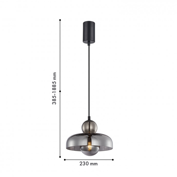 4351-1P, подвес, D230xH385/1885, 1xG9LEDx5W