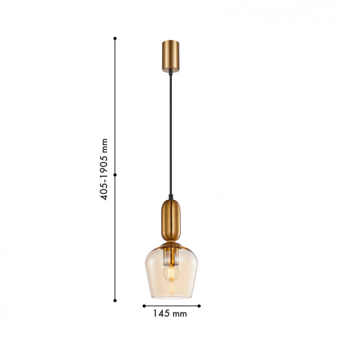 4352-1P, подвес, D145xH405/1905, 1xE27x40W