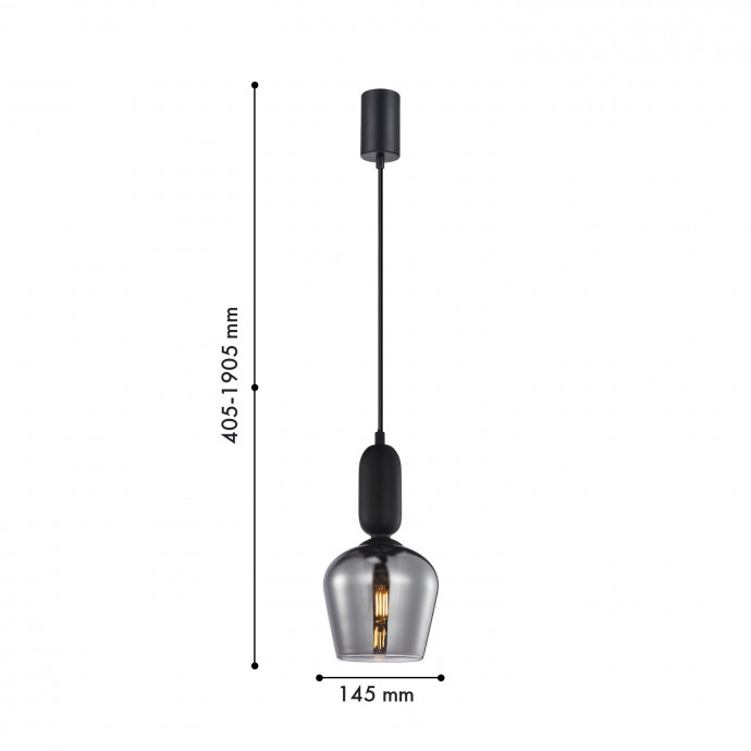 4353-1P, подвес, D145xH405/1905, 1xE27x40W