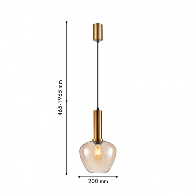 4356-1P, подвес, D200xH465/1965, 1xE27x40W