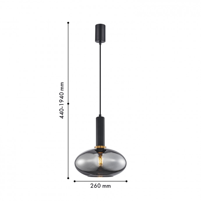 4359-1P, подвес, D260xH440/1940, 1xE27x40W