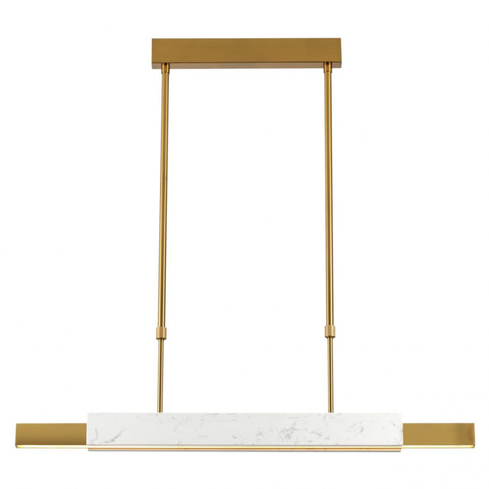 4359/25L MIDCENT ODL24 белый .мрамор/антич. бронза/металл/акрил Подвесной светильник IP20 LED 25W 3000K 220V MARMI