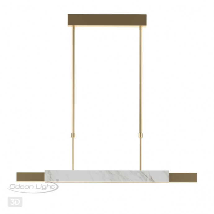 4359/25L MIDCENT ODL24 белый .мрамор/антич. бронза/металл/акрил Подвесной светильник IP20 LED 25W 3000K 220V MARMI