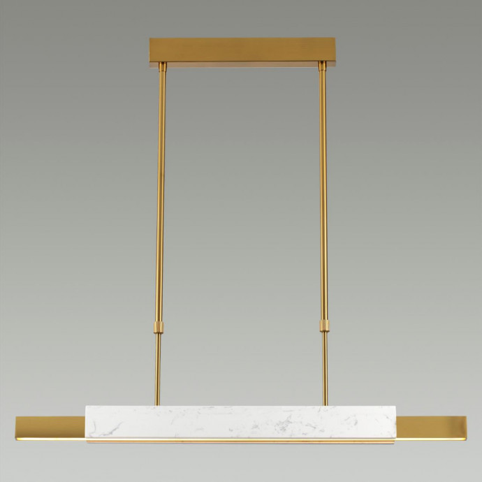 4359/25L MIDCENT ODL24 белый .мрамор/антич. бронза/металл/акрил Подвесной светильник IP20 LED 25W 3000K 220V MARMI