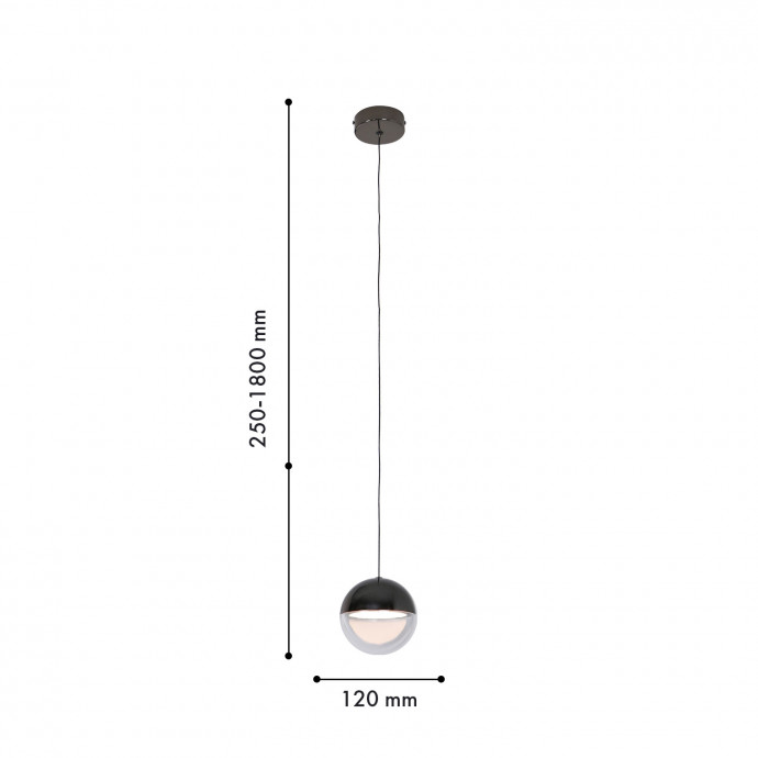 4369-1P, подвес, D120xH250/1800, LEDx5W, 350LM, 4000K, CRI>90, included