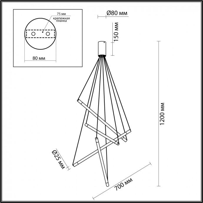 4369/40L HIGHTECH ODL23 107 полированное золото/акрил с пузырьками Подвесной св-к IP20 LED 30W 3000K 1050Лм SPARKY
