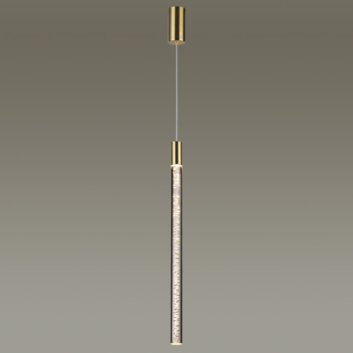 4369/5L HIGHTECH ODL23 107 полированное золото/акрил с пузырьками Подвесной св-к IP20 LED 5W 200Лм 3000K SPARKY