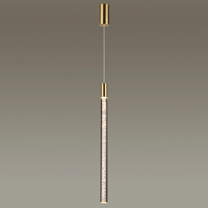 4369/5L HIGHTECH ODL23 107 полированное золото/акрил с пузырьками Подвесной св-к IP20 LED 5W 200Лм 3000K SPARKY