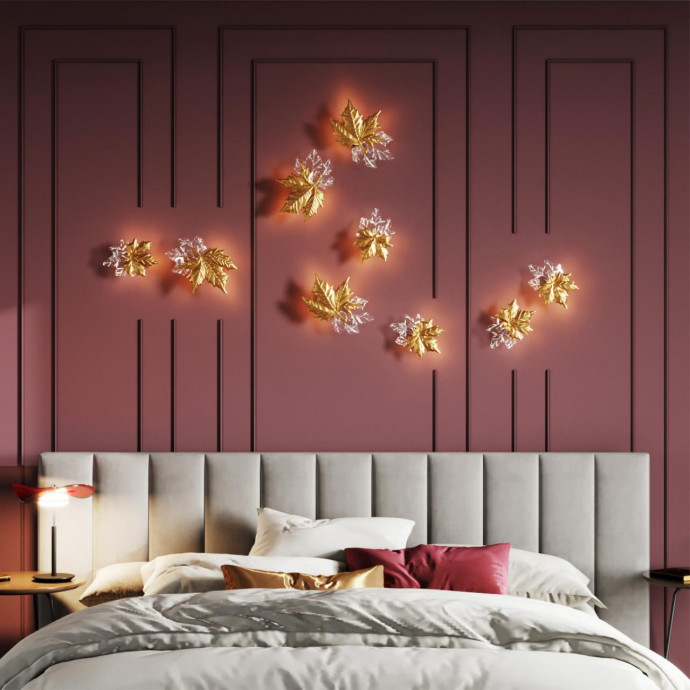 4371/6WL MIDCENT ODL23 201 золотое фольгирование/стекло Настенный светильник IP20 LED 6W 220Лм 3000K EVA