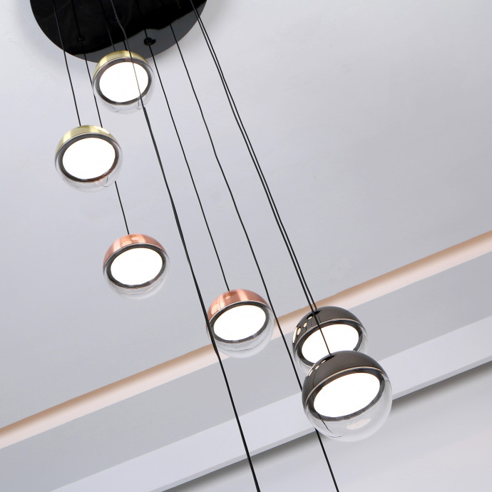 4371-9P, подвесная люстра, D430xH2170, 9xLEDx5.3W, 3360LM, 4000K, CRI>90, included