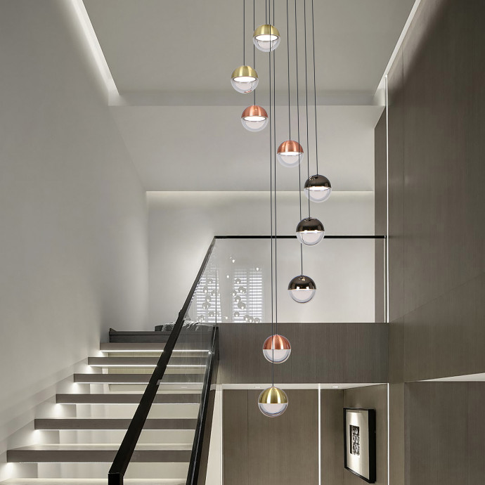 4371-9P, подвесная люстра, D430xH2170, 9xLEDx5.3W, 3360LM, 4000K, CRI>90, included