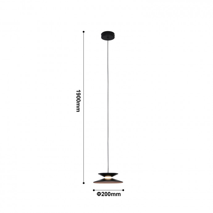 4372-1P, подвес, D200xH300/1900, LEDx4W, 280LM, 4000K, included