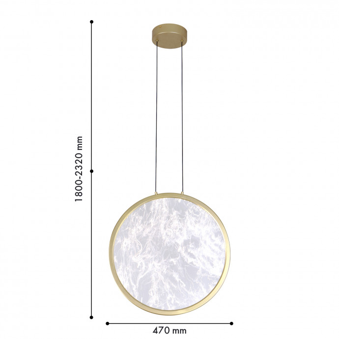 4374-1P, подвес, D470xH1800/2320, LEDx27W, 1620LM, 4000K, CRI>90, included