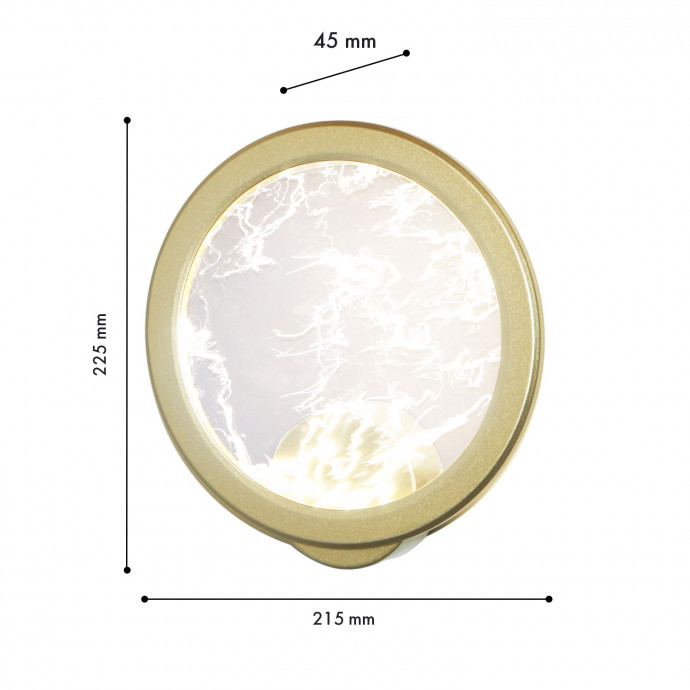 4374-1W, настенный светильник, D45xW215xH225, LEDx10W, 600LM, 4000K, CRI>90, included