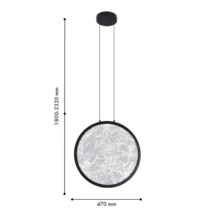 4375-1P, подвес, D470xH1800/2320, LEDx27W, 1620LM, 4000K, CRI>90, included
