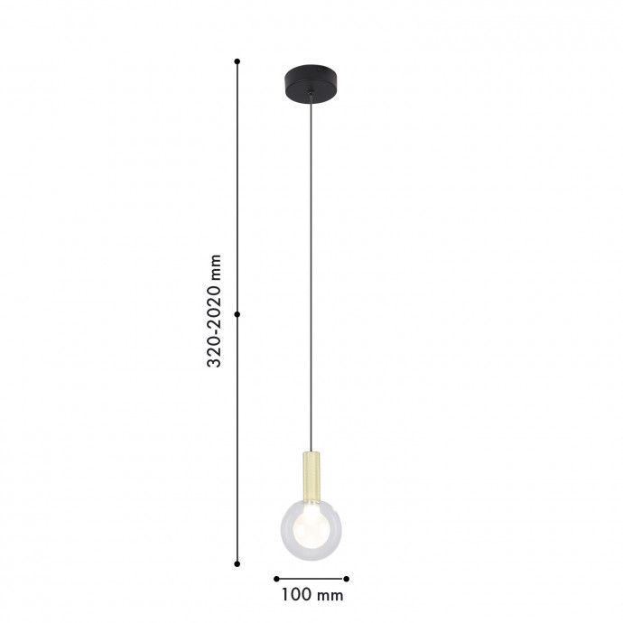4377-1P, подвес, D100xH320/2020, LEDx3W, 195LM, 4000K, CRI>90, included