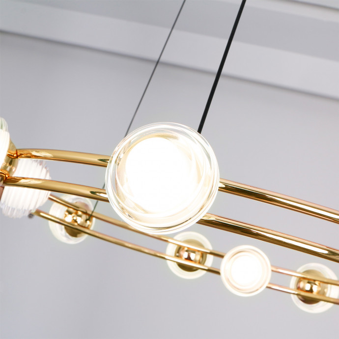 4382-12P, подвесная люстра, D550xH1880, 12xLEDx3.3W, 2800LM, 4000K, CRI>90, included