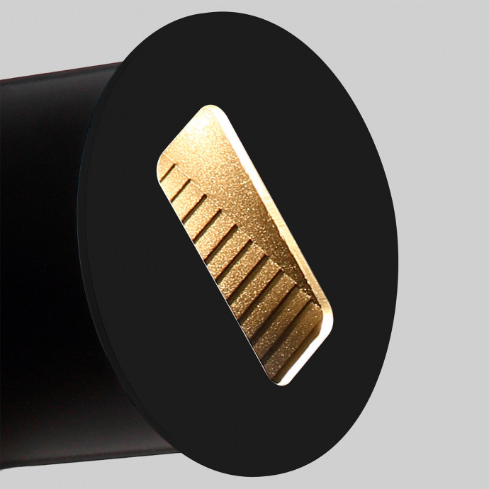 4390/1W HIGHTECH ODL23 561 черный/металл/пвх стойкий к УФ излучению Настенный светильник с датчиком движения IP44 LED GU10 14W MOTTO