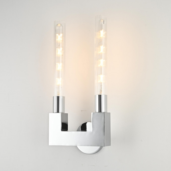 Бра Canelle Wall Lamp Double Sconces Chrome By Imperiumloft