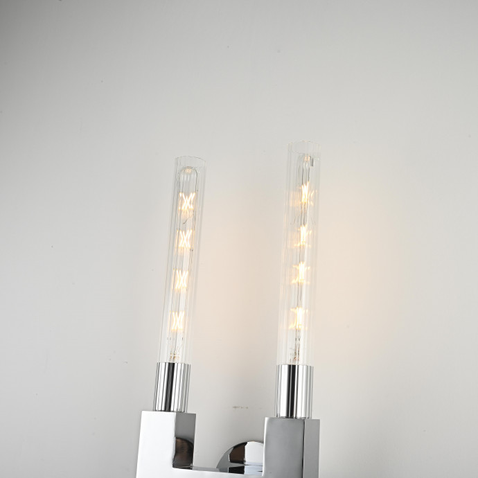 Бра Canelle Wall Lamp Double Sconces Chrome By Imperiumloft