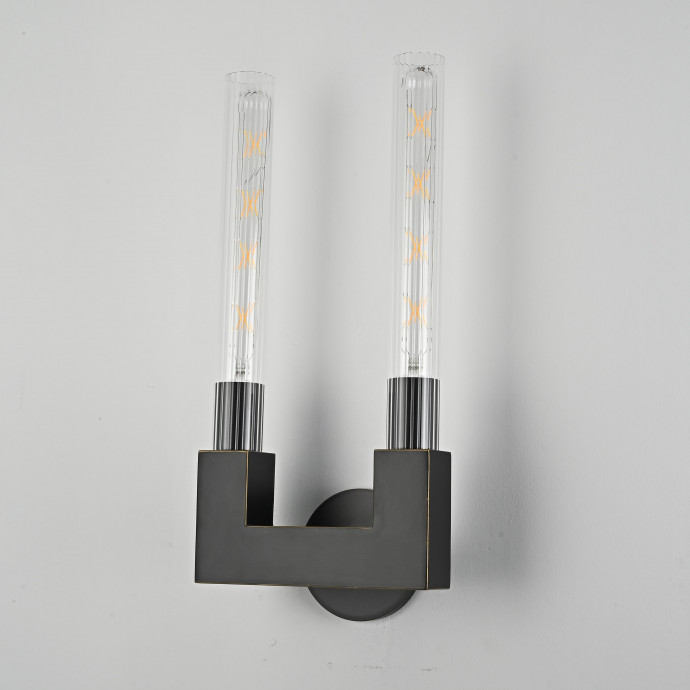 Бра Canelle Wall Lamp Double Sconces Black By Imperiumloft