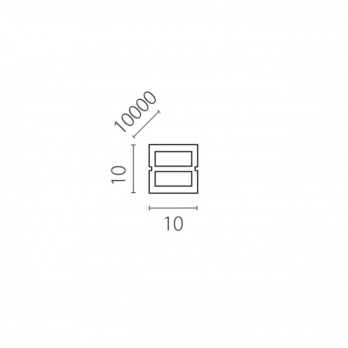 Профиль квадратный силиконовый 10х10 мм (тип А) PROFILED 10м/упак д/LED ленты  Lightstar 441010