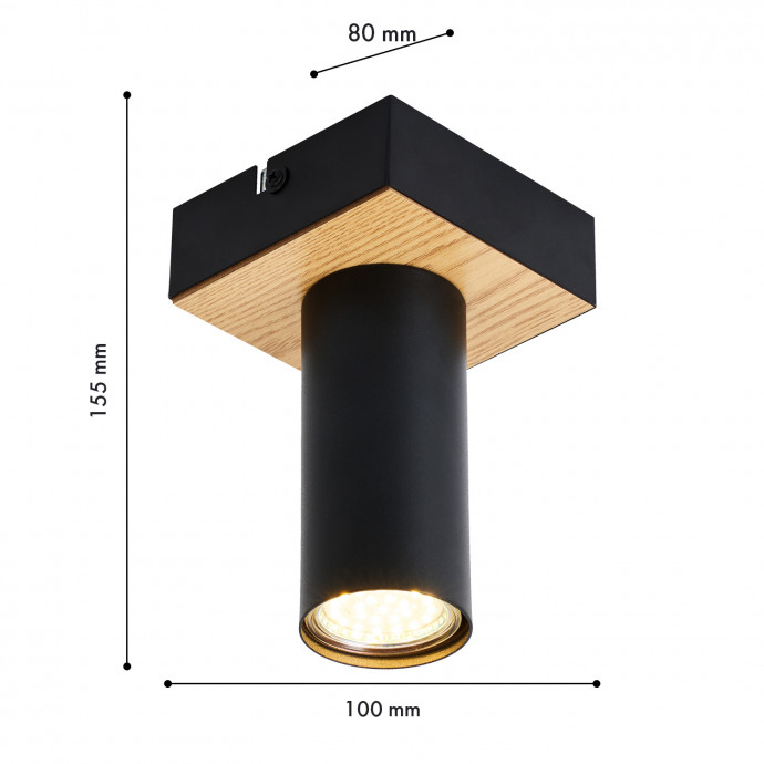 4431-1C, потолочный светильник, L100xW100xH155, 1xGU10x50W