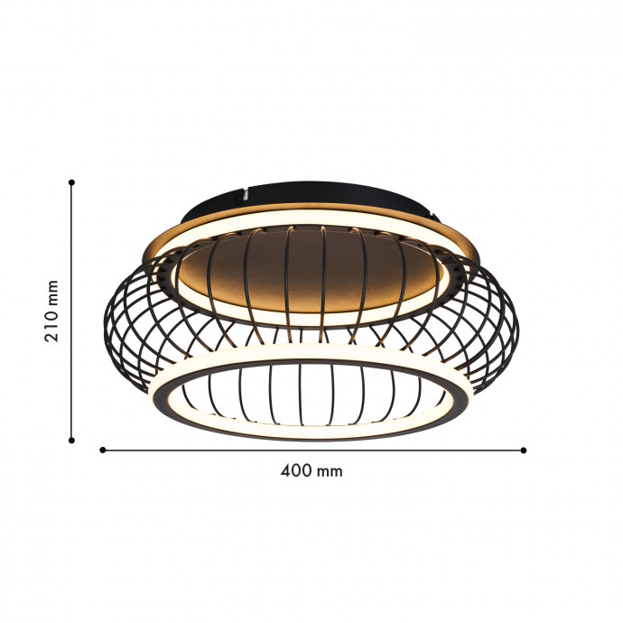 4435-2C, потолочный светильник, D400xH210, LEDx40W, 4300LM, 3000-6000K, included, remote control