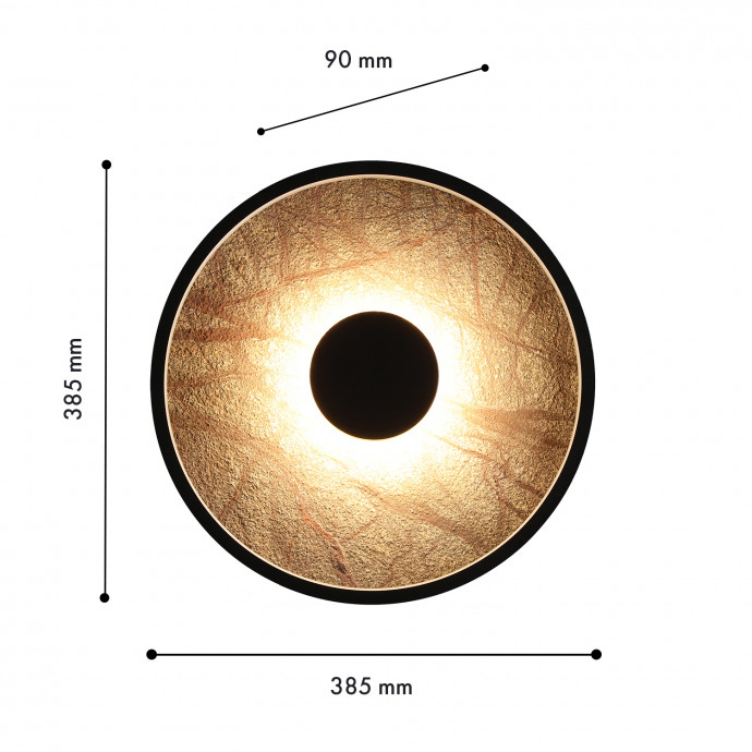 4445-2W, настенный светильник, D90xW385xH385, LEDx32W, 285LM, 4000K, included
